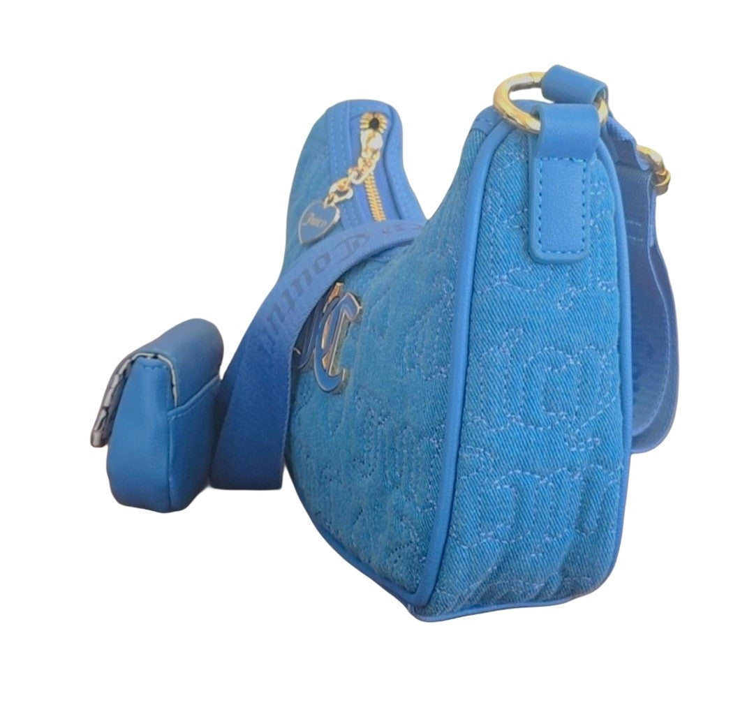 Juicy Couture Pink League Hobo Crossbody - Denim (Blue)