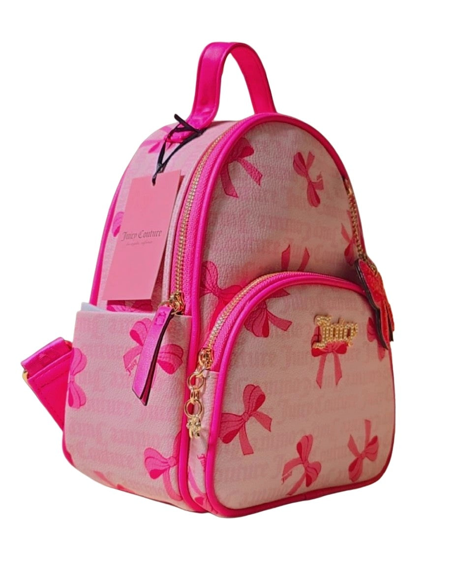 Juicy Couture Simply Sweet Backpack Coquette Bows Light Pink With Bow Charm