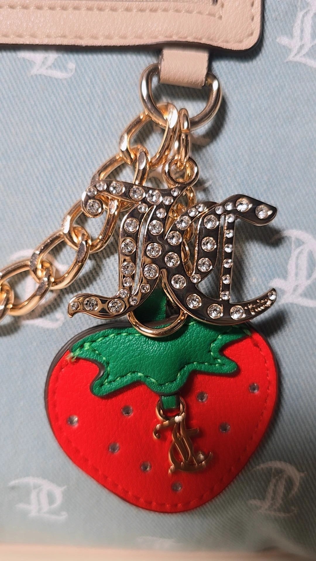 Juicy Couture Demin Days Backpack with Strawberry charm