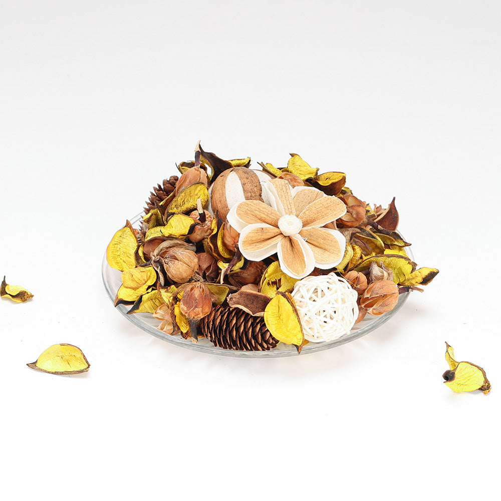 Potpourri Bowl Filler, Spring Potpourri Dried Flower Vase Fill Mix, Home Decor Scented Dry Potpourri - Yellow