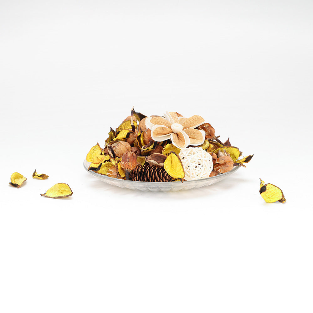 Potpourri Bowl Filler, Spring Potpourri Dried Flower Vase Fill Mix, Home Decor Scented Dry Potpourri - Yellow
