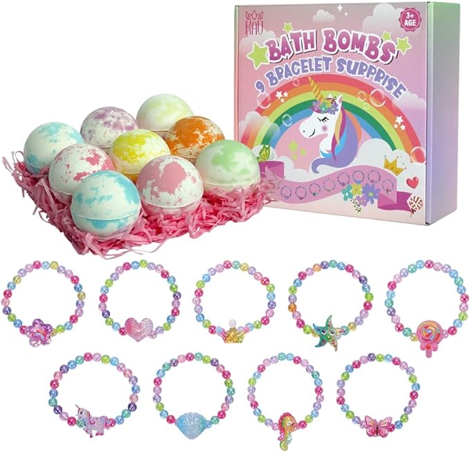 KAV Bath Bombs Surprise Bracelet Inside 9 Pcs