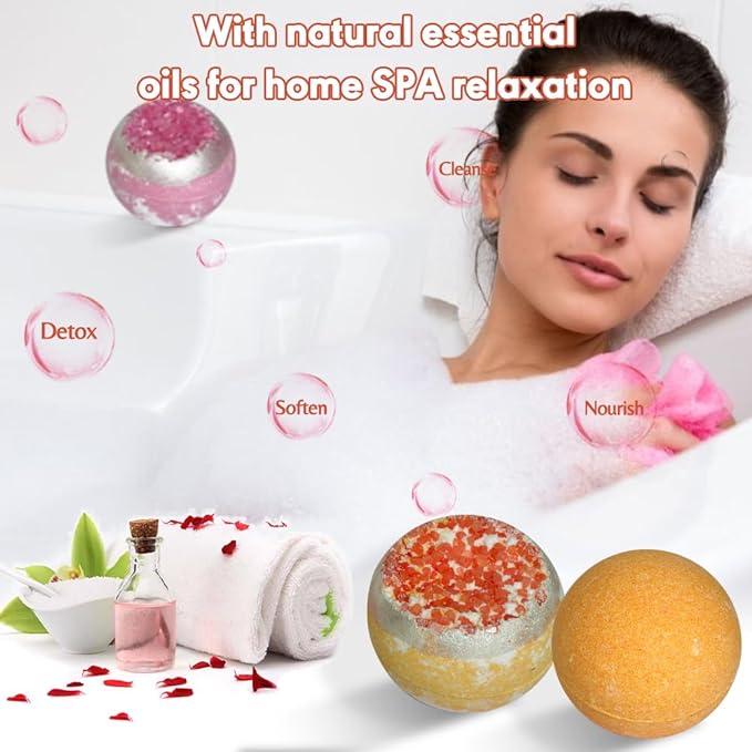 KAV Bath Bombs for Women Gift Set 12pcs