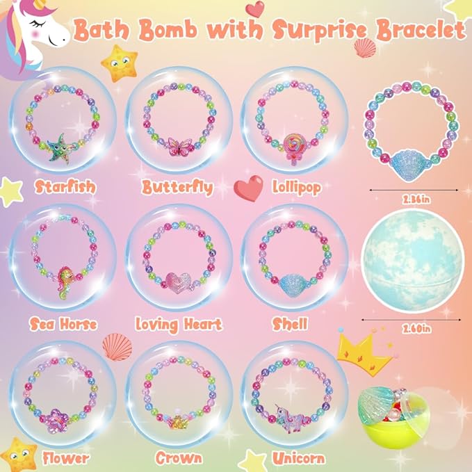 KAV Bath Bombs Surprise Bracelet Inside 9 Pcs