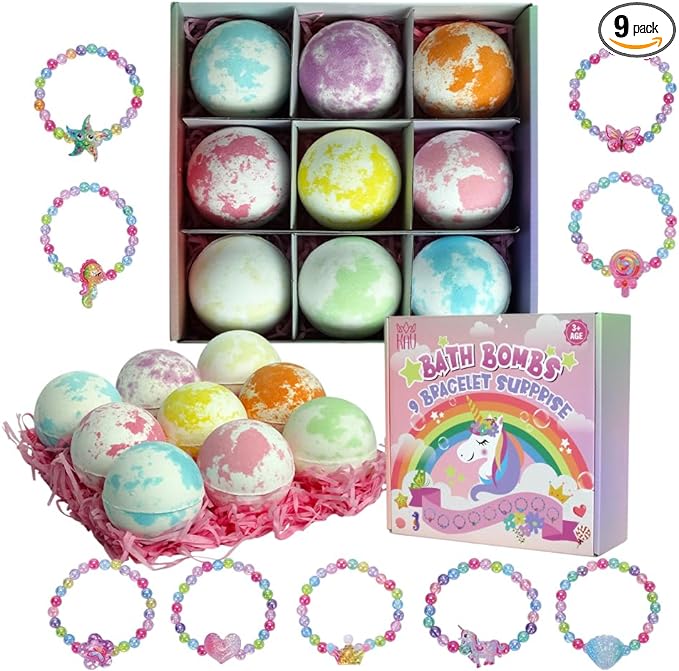 KAV Bath Bombs Surprise Bracelet Inside 9 Pcs