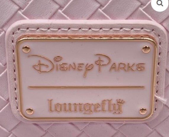 Disney Loungefly X Disneyparks Mickey Mouse Woven Mini Backpack Pink - NEW