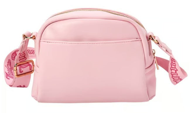 JUICY COUTURE PUFFED UP CROSSBODY LT PINK COIN PURSE JC LOGO ON STRAP NWT