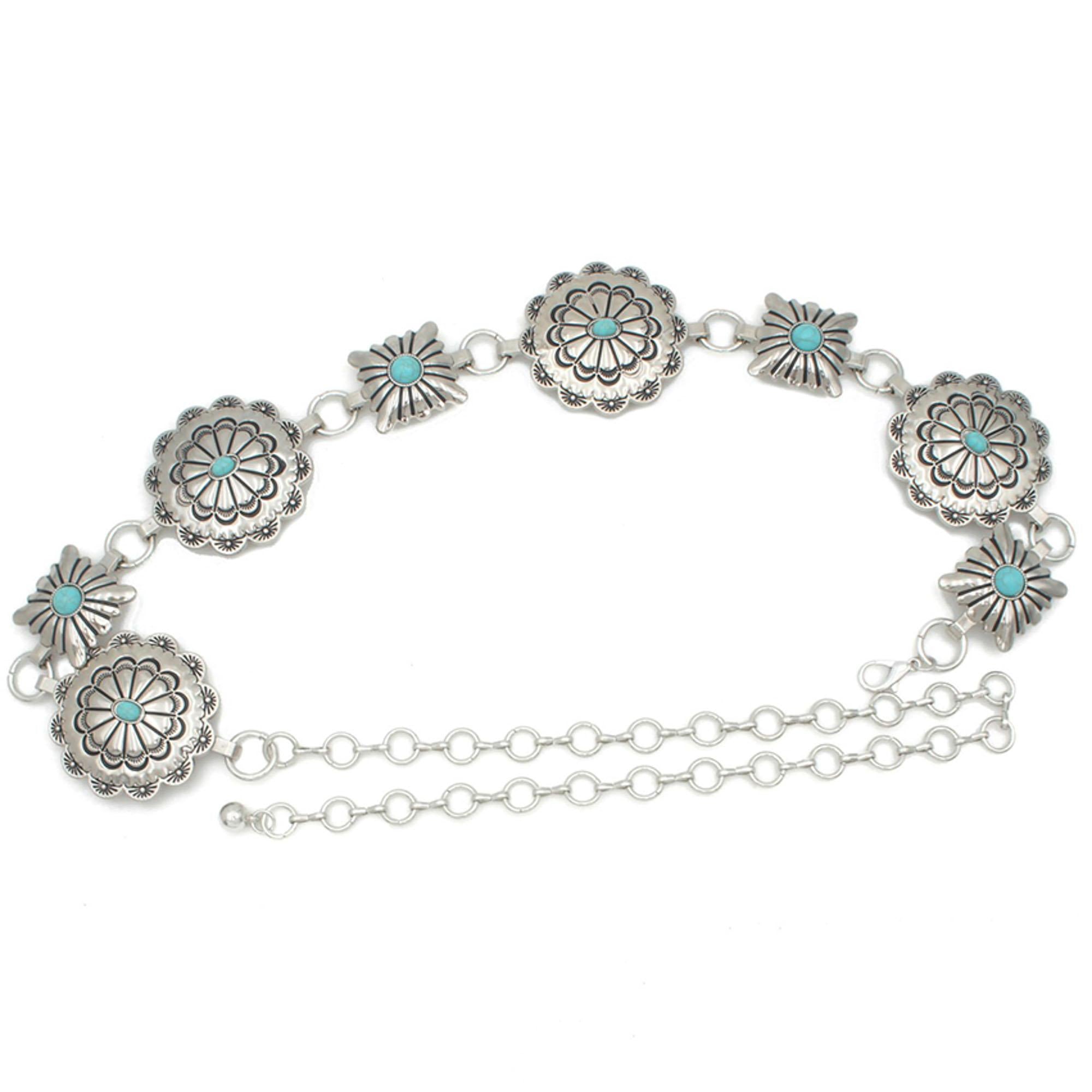 Western Circle and Square Chain Belt Concho