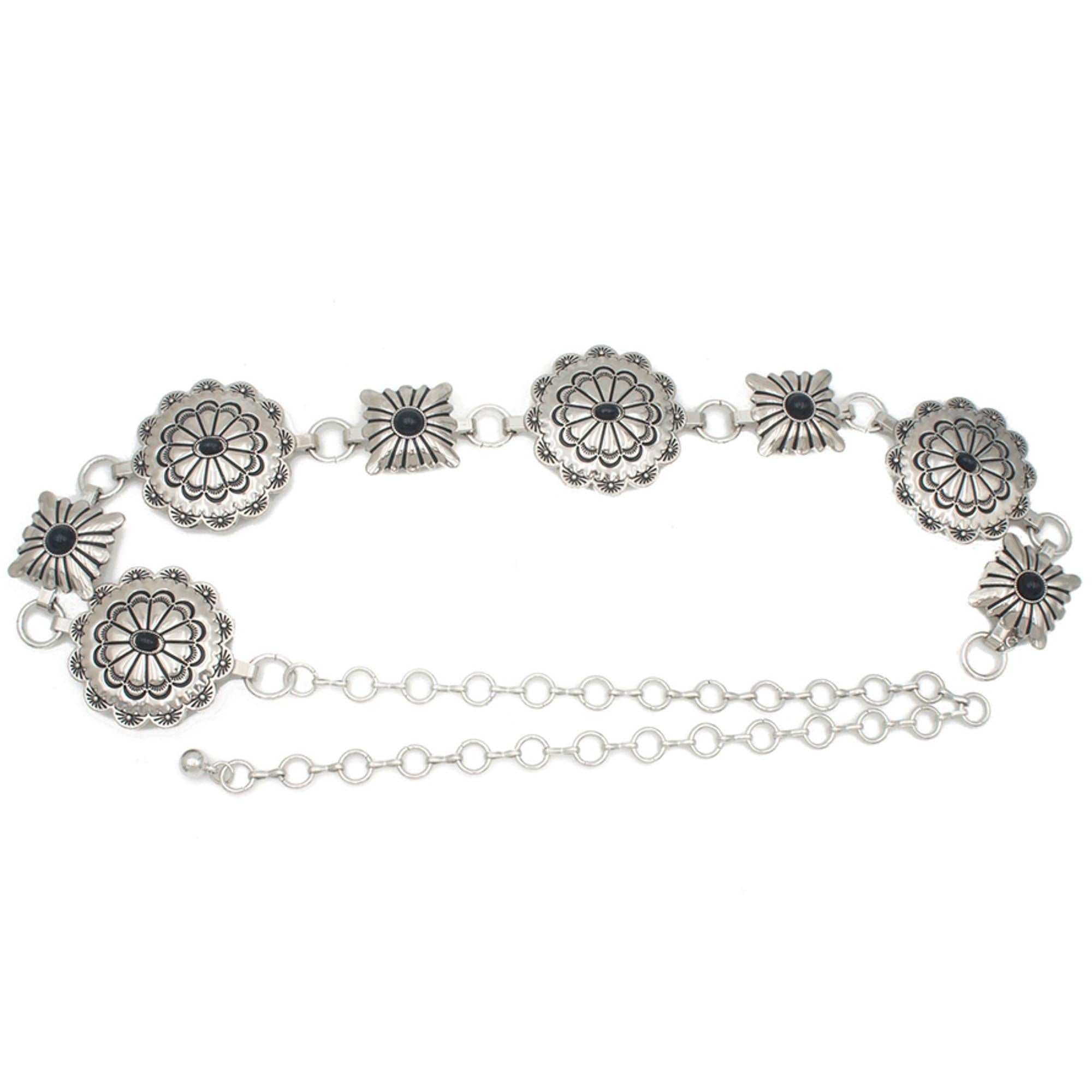 Western Circle and Square Chain Belt Concho