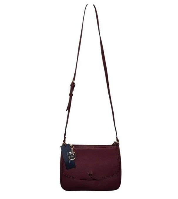 Tommy Hilfiger Yvette II Top-Handle Flap Satchel Burgundy