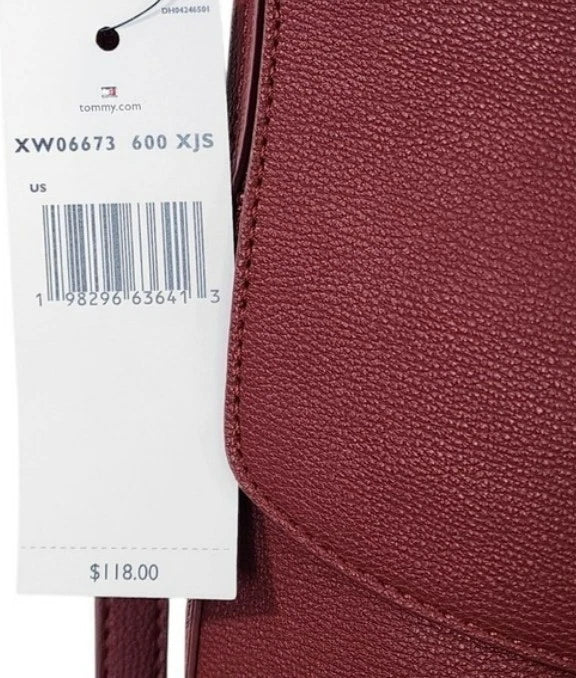 Tommy Hilfiger Yvette II Top-Handle Flap Satchel Burgundy