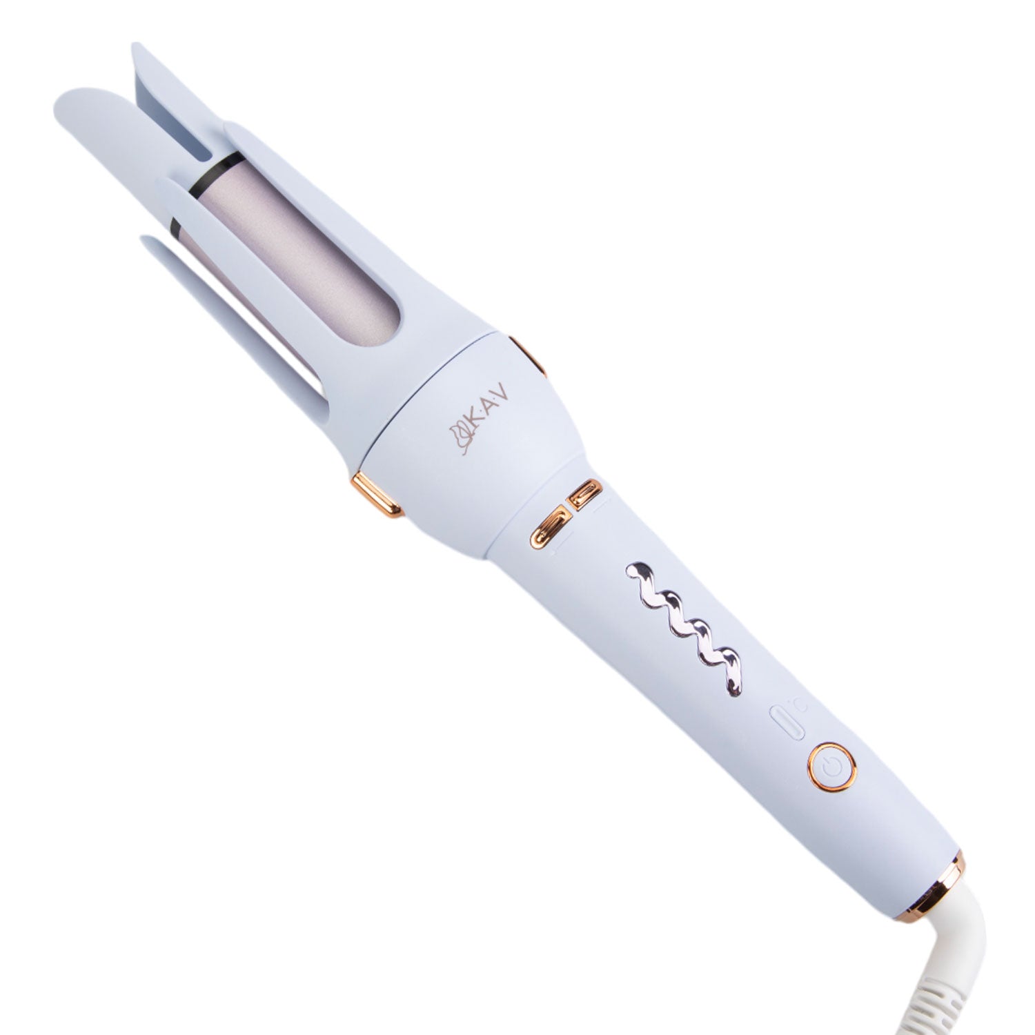 KAV Daphne Plum Auto Hair Curler, Automatic Long Barrel Rotating Curling Iron with 4 Temperature & 3 Timer, Automatic Shut-Off, Anti-Scald, Anti-Tangle, Rotating Curling Wand for Hair Styling