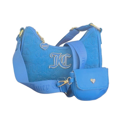 Juicy Couture Pink League Hobo Crossbody - Denim (Blue)