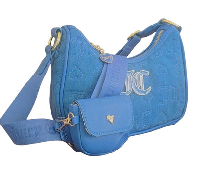 Juicy Couture Pink League Hobo Crossbody - Denim (Blue)