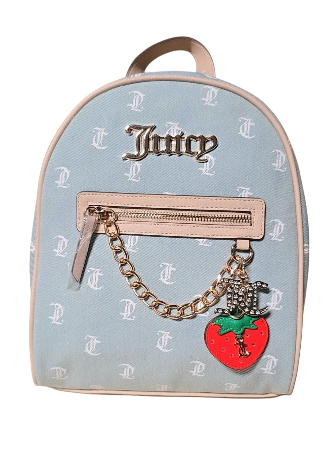Juicy Couture Demin Days Backpack with Strawberry charm