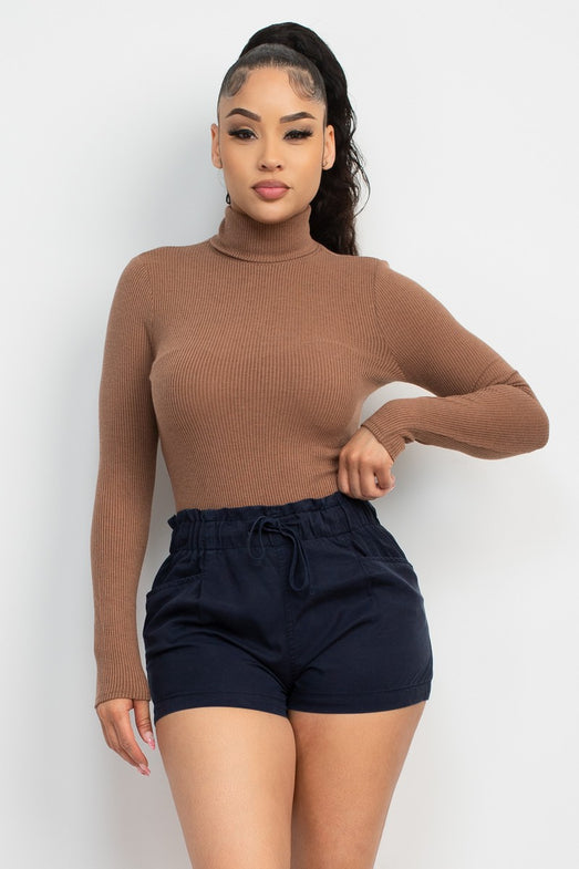Long-Sleeve Turtleneck Bodysuit/ Long sleeve top
