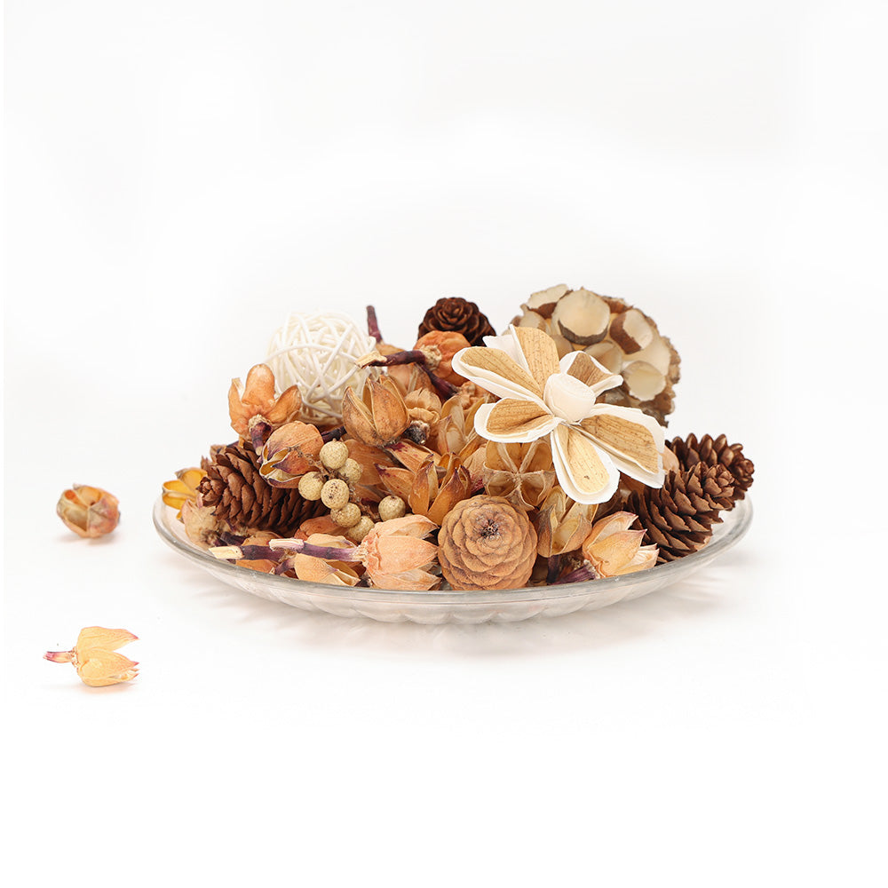 Potpourri Bowl Filler, Spring Potpourri Dried Flower Vase Fill Mix, Home Decor Scented Dry Potpourri - Tan