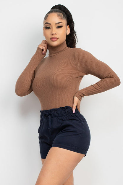 Long-Sleeve Turtleneck Bodysuit/ Long sleeve top