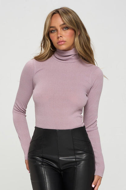 Long-Sleeve Turtleneck Bodysuit/ Long sleeve top