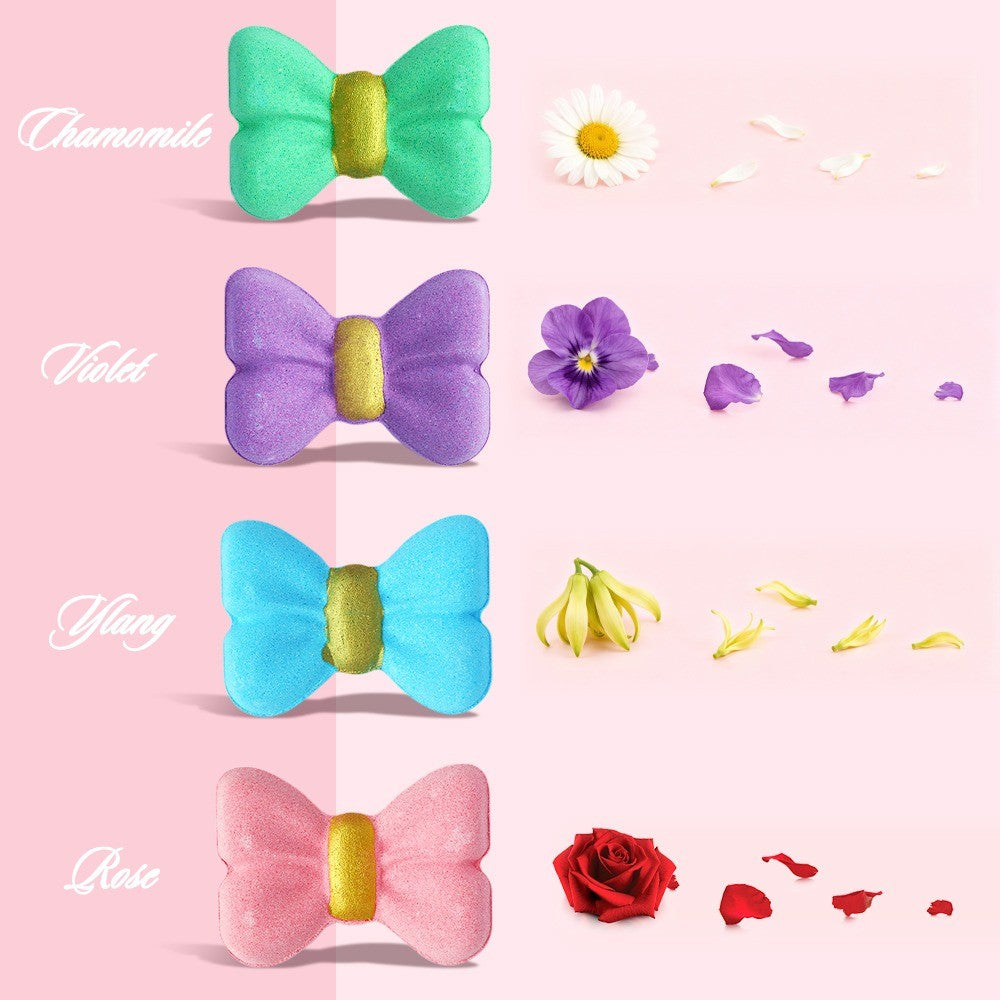 KAV Coquette Delights Bow Bath Bombs - set of 4pcs