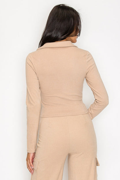 Mid-Rise Fit & Flare Elastic Pants