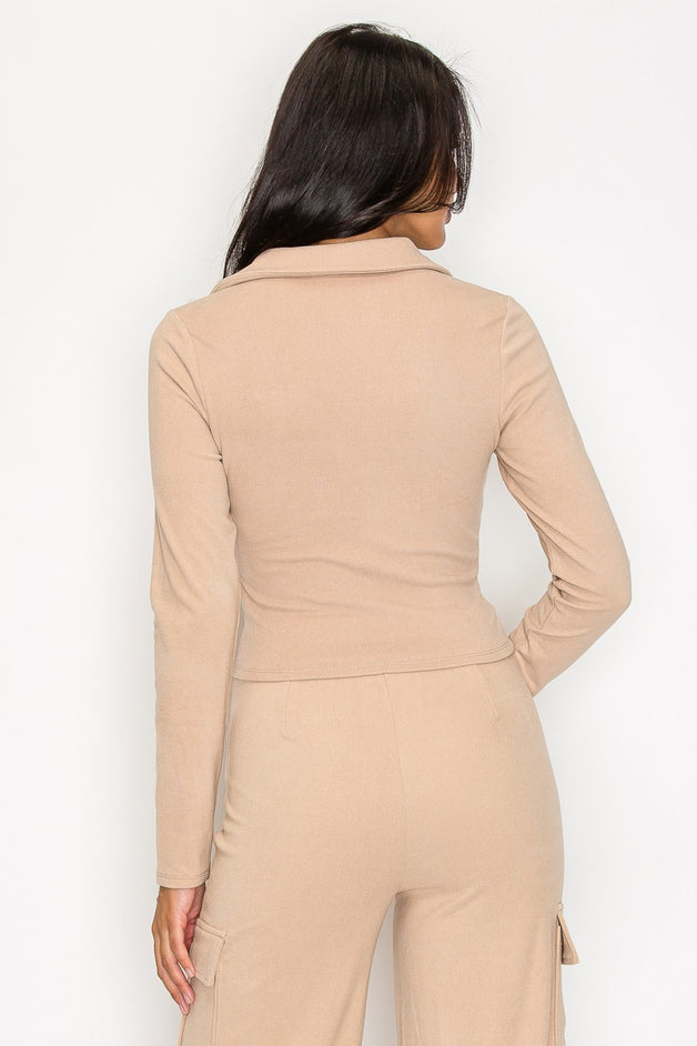 Mid-Rise Fit & Flare Elastic Pants
