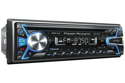 Power Acoustik PCD-51B Single Din Cd Car Stereo Usb, Aux, Sd, Bluetooth