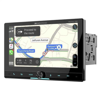 Soundstream VRCPAA-106F Double Din Floating 10.6 Inch Touchscreen Carplay Android Car Stereo