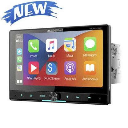 Soundstream VRCPAA-106F Double Din Floating 10.6 Inch Touchscreen Carplay Android Car Stereo