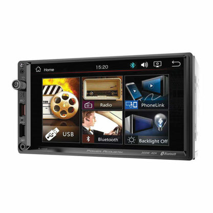 Power Acoustik PL-700HB 7" Double Din Bluetooth Car Stereo, Usb, Aux, Sd