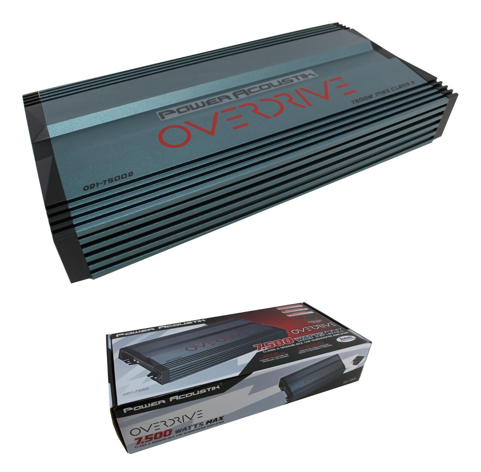 Power Acoustik OD1-7500D 1 Ch Class D Monoblock Car Audio Amp Sub Amplifier 7500