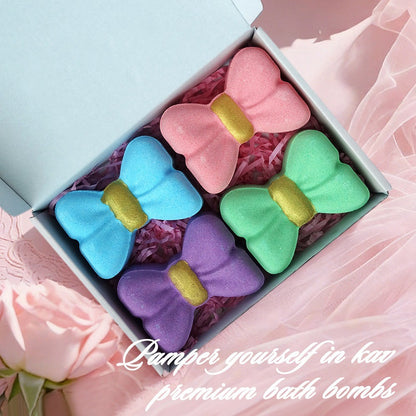 KAV Coquette Delights Bow Bath Bombs - set of 4pcs