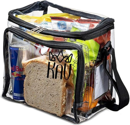 KAV Klarity Transparent Lunch Bag for Men & Women, PVC Plastic Lunch Box