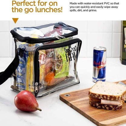 KAV Klarity Transparent Lunch Bag for Men & Women, PVC Plastic Lunch Box