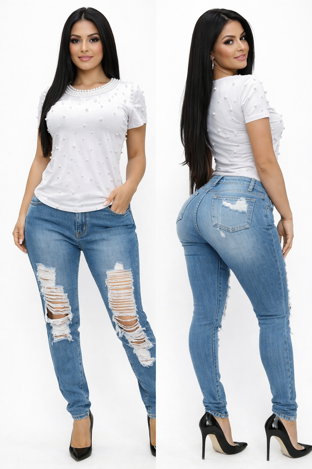 Fashion Pearls Top/T-shirt