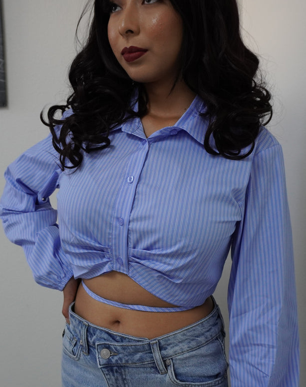 Ultimate Best Striped Blouse/ Crop Top