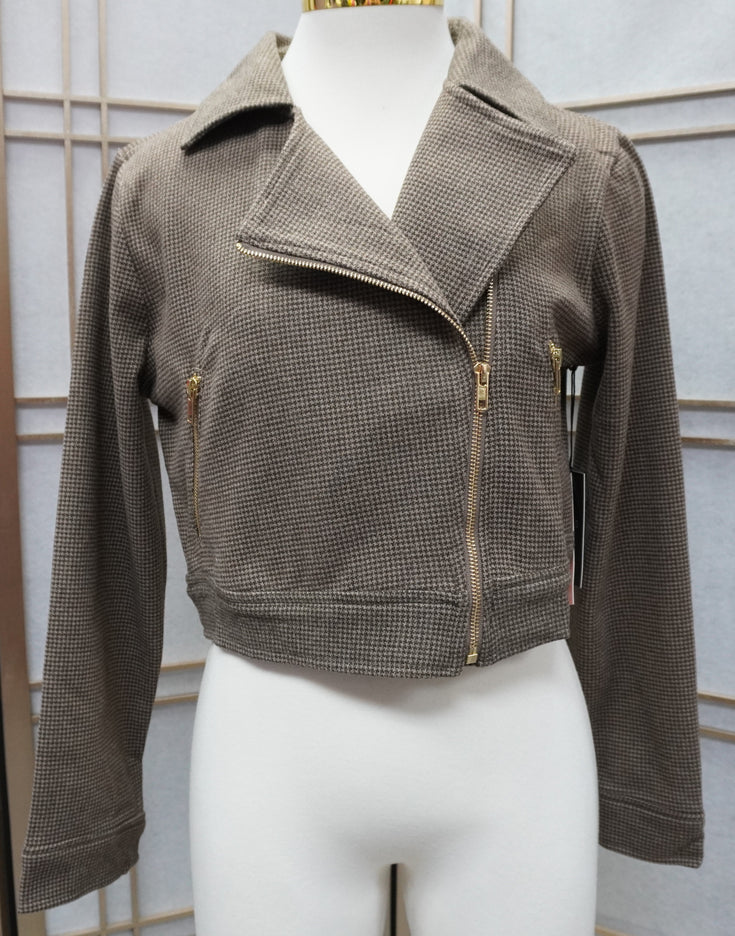 Hounds tooth crop Jacket for women