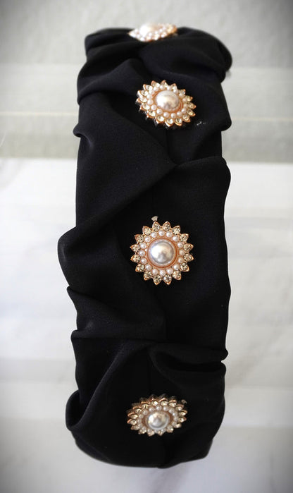 Vintage rhinestone headband for women, velvet hair twist wide headband, fashion cute hair hoop headbands for girls.