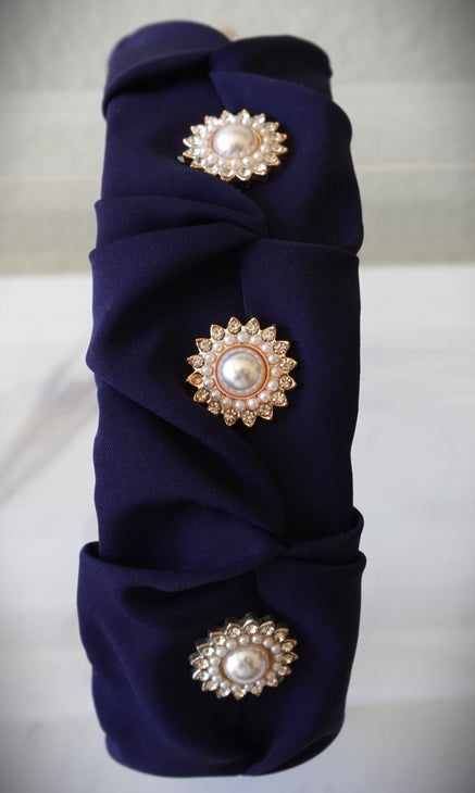 Vintage rhinestone headband for women, velvet hair twist wide headband, fashion cute hair hoop headbands for girls.