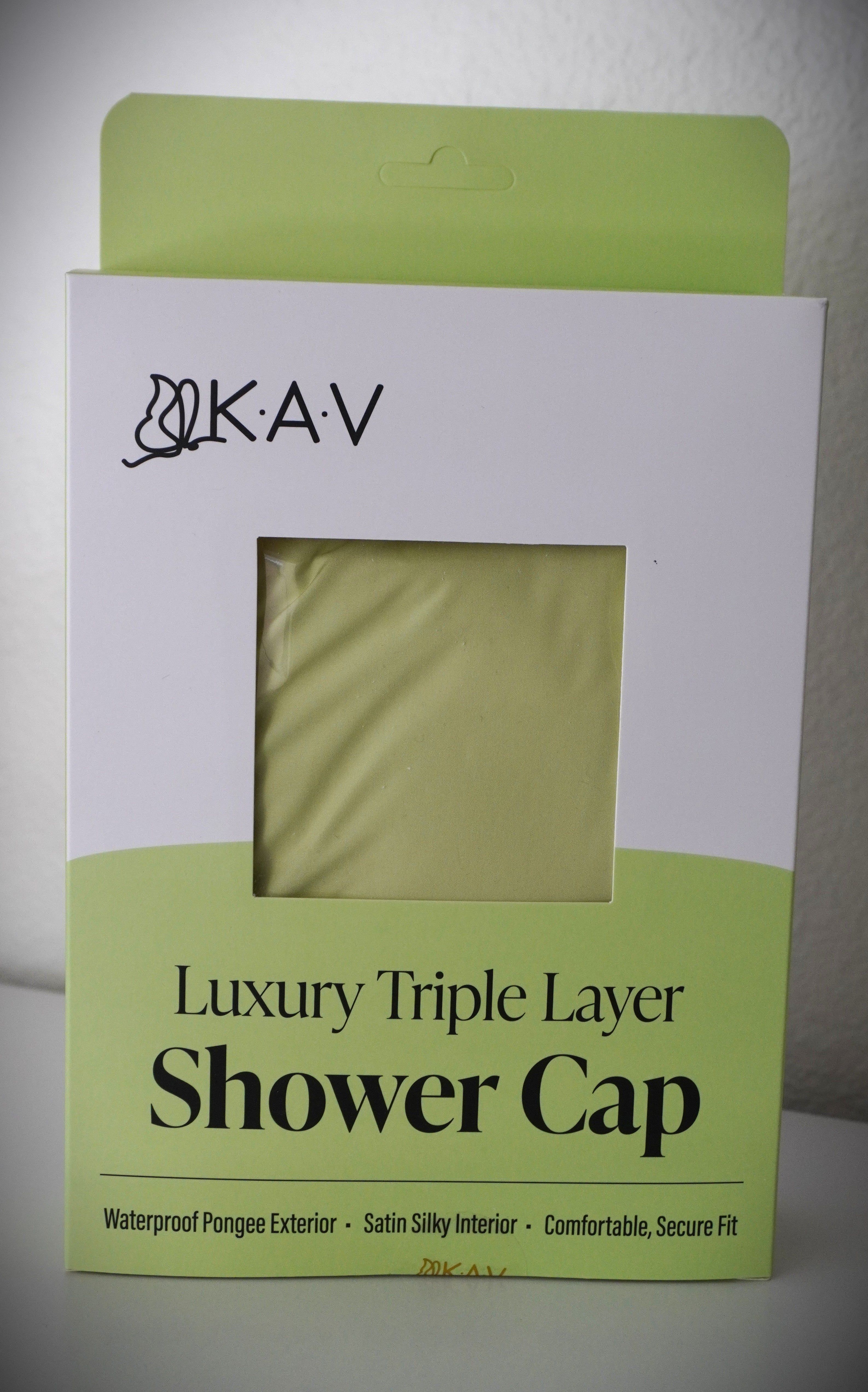 KAV Luxury Triple Layer Shower Caps - Green