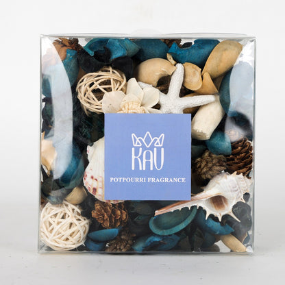 KAV Potpourri Dry Flower Petal Scented Mix for All Seasons and Holidays, Clear Box 14oz Mix - Home Fragrance Aroma Filler for Bowls, Dishes and Vases, Home Décor Dried Petals and Oil - Blue