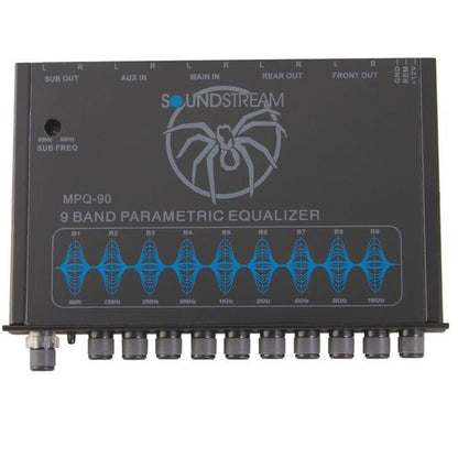 Soundstream MPQ-90 Parametric Equalizer 9-Band 8 Volts Max Output For Amplifier