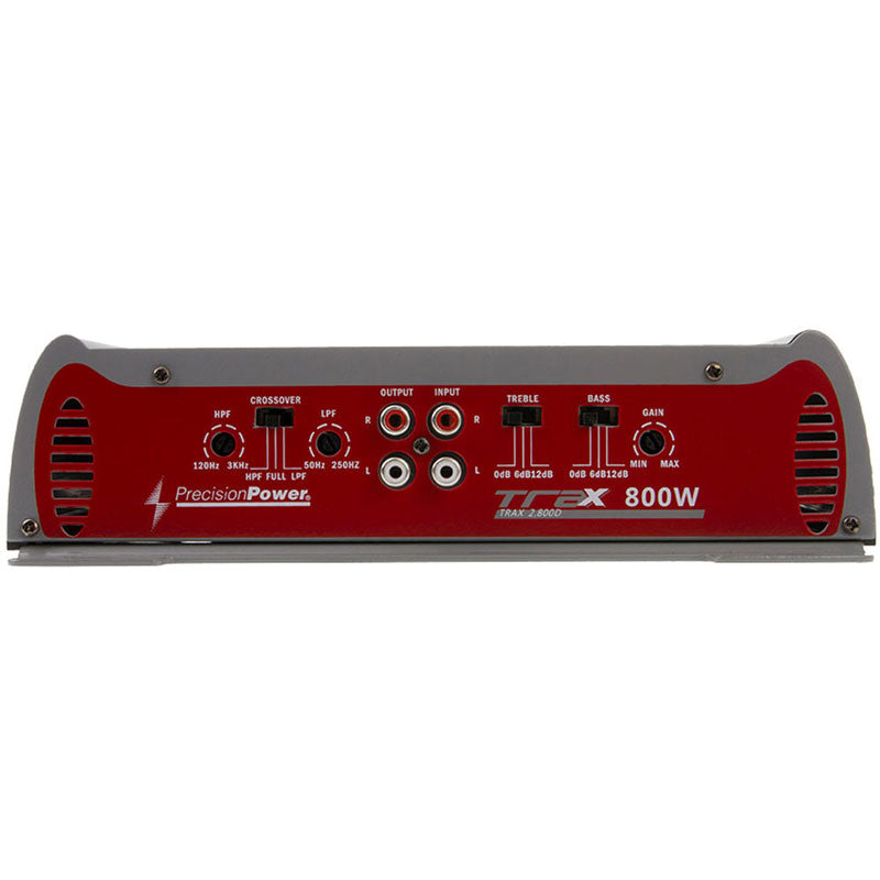 Precision Power TRAX2.800D 2 Channel Car Stereo Amplifier, 800 W Peak 400 W RMS 2 Ch Amp