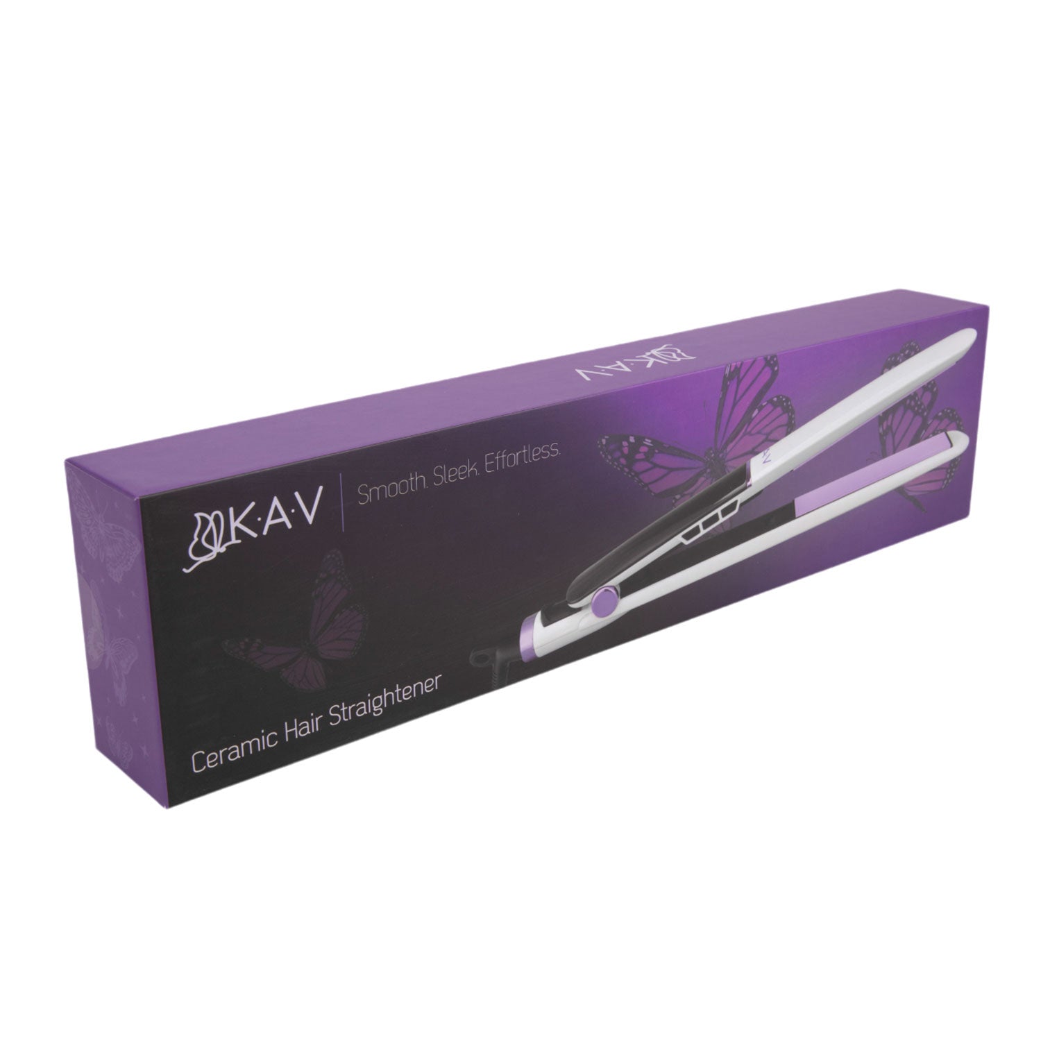 KAV Lucia Pearls Flat Iron Hair Straightener and Curler 2 in 1, Ceramic Straightening Iron 430℉, Fast Heat 1 Inch Hair Iron Gift for Women Girls, Auto Shut Off