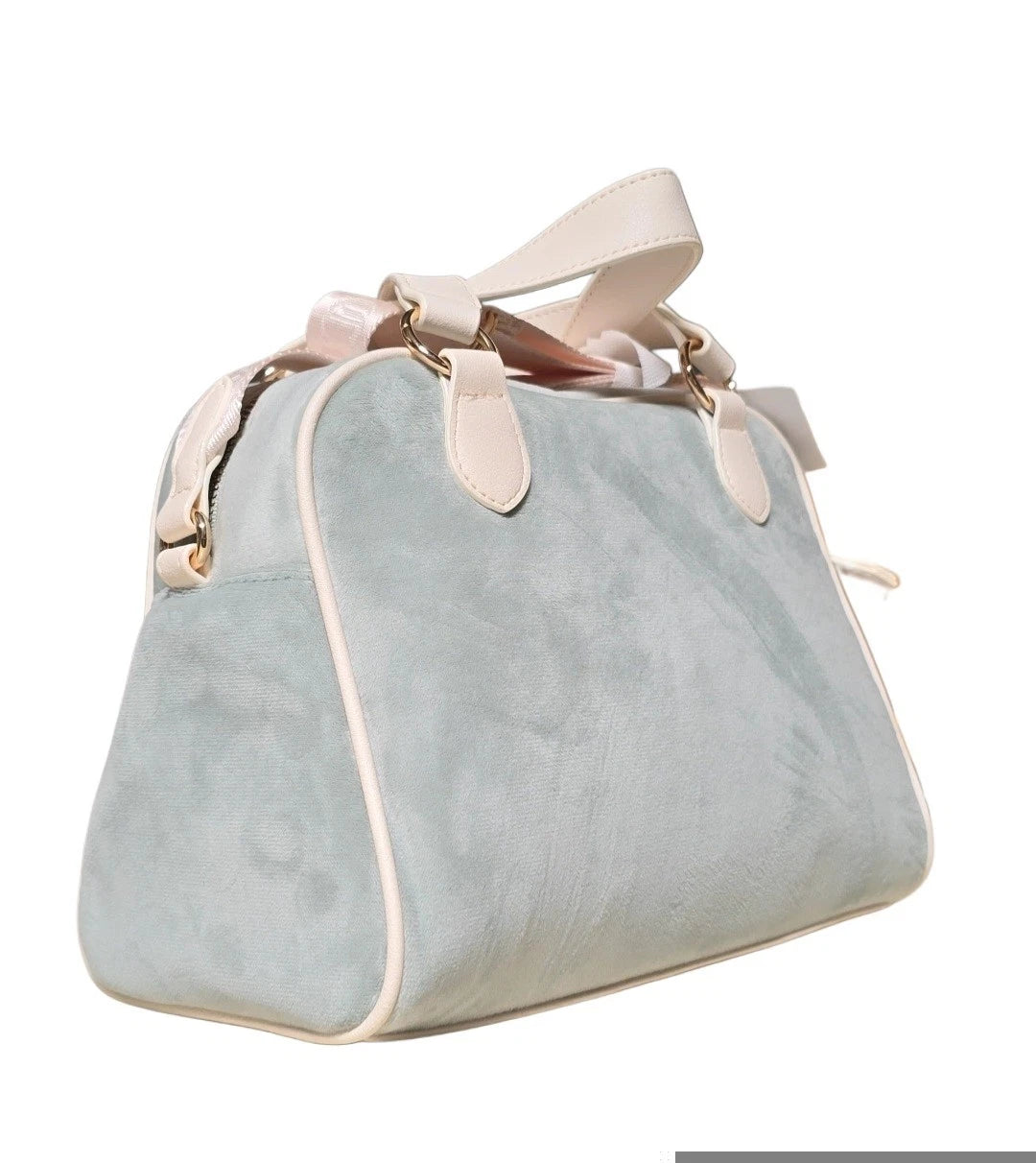 Juicy Couture Juicy In The Sky Velour Bowler Bag Frosty Green Butterfly Heart