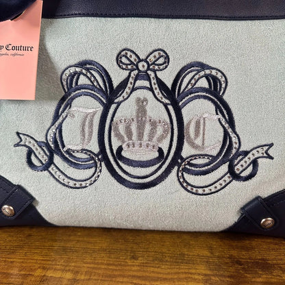 New Juicy Couture Lovers Club Daydreamer Tote Pastel Turquoise Blue Y2K Handbag