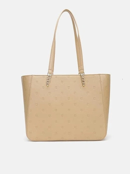 Tommy Hilfiger Store Logo Black Polyurethane Tote Bag