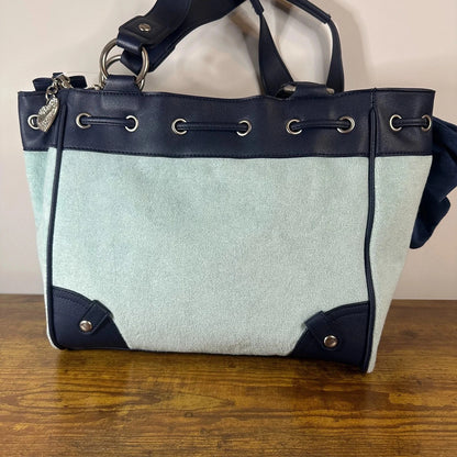 New Juicy Couture Lovers Club Daydreamer Tote Pastel Turquoise Blue Y2K Handbag