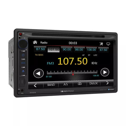 Soundstream VR-651B Double Din Car Stereo Dvd/cd Player Lcd Bluetooth App Control