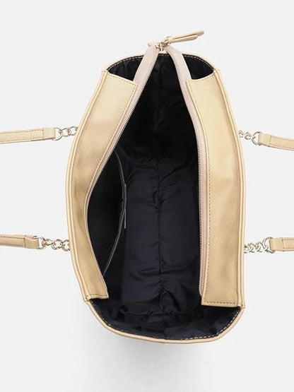 Tommy Hilfiger Store Logo Black Polyurethane Tote Bag